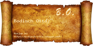 Bodisch Ottó névjegykártya